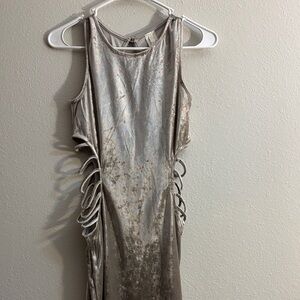 NWOT Velour Cutout Dress